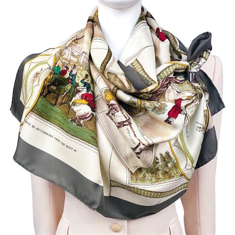 hermes hunting theme scarf|Hermes scarf history.